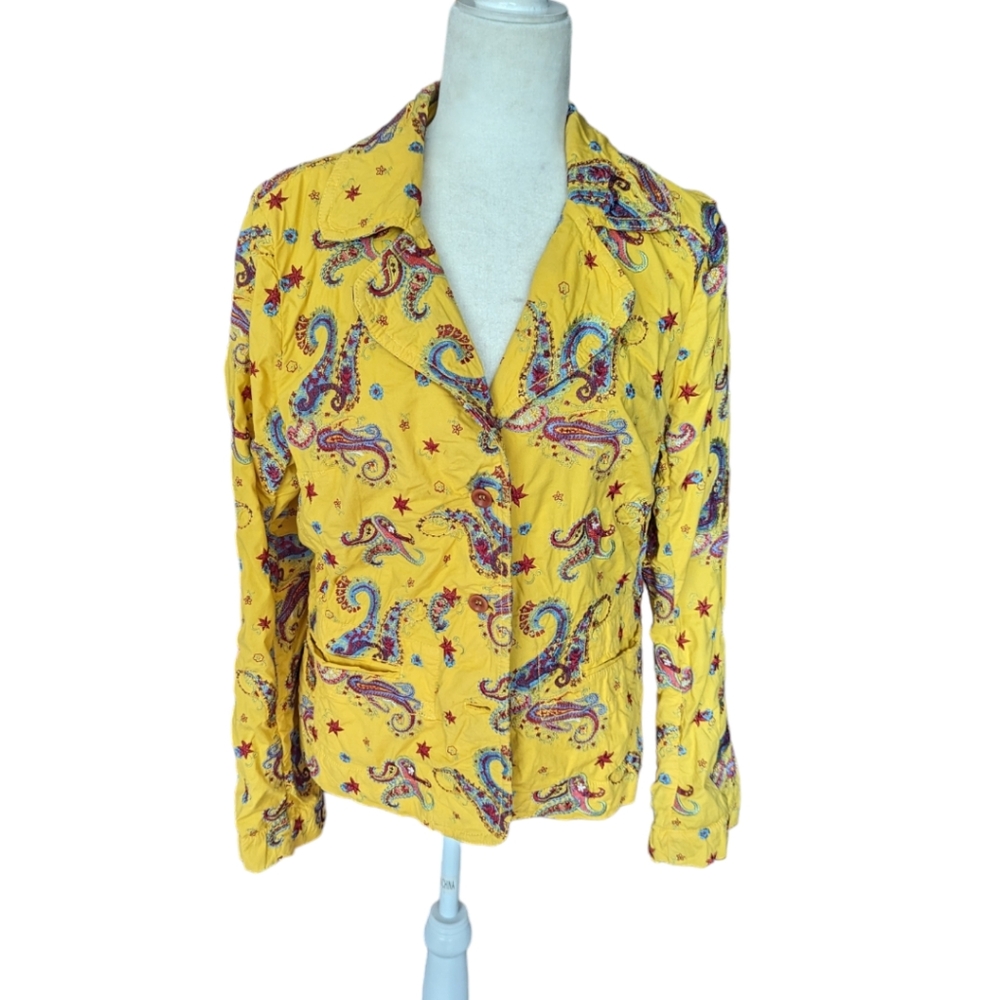 Paisley Yellow Women's Jacket - Picture 14 of 14